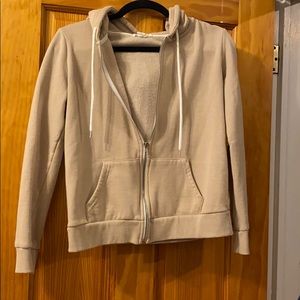 Slightly used Beige & White hoodie